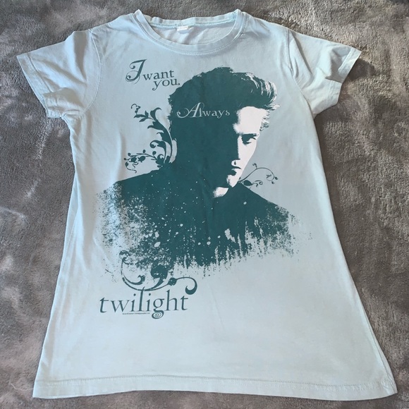 Hot Topic Tultex Girly Twilight Saga Edward Cullen T Shit I Want You Always - Picture 1 of 7